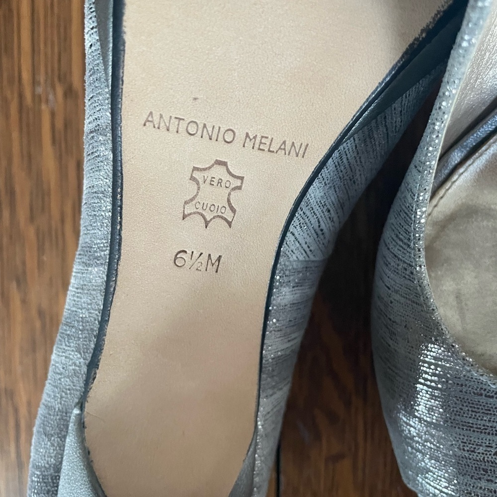 Silver Heels size 6.5 Antonio Mellani - Picture 5 of 6